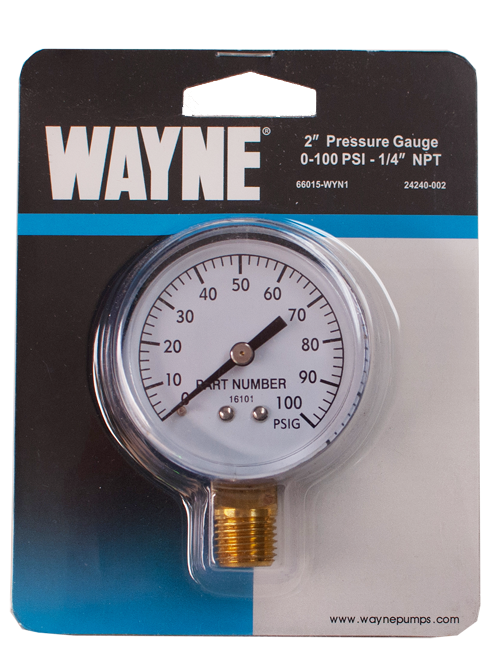 Wayne two inch pressure gauge